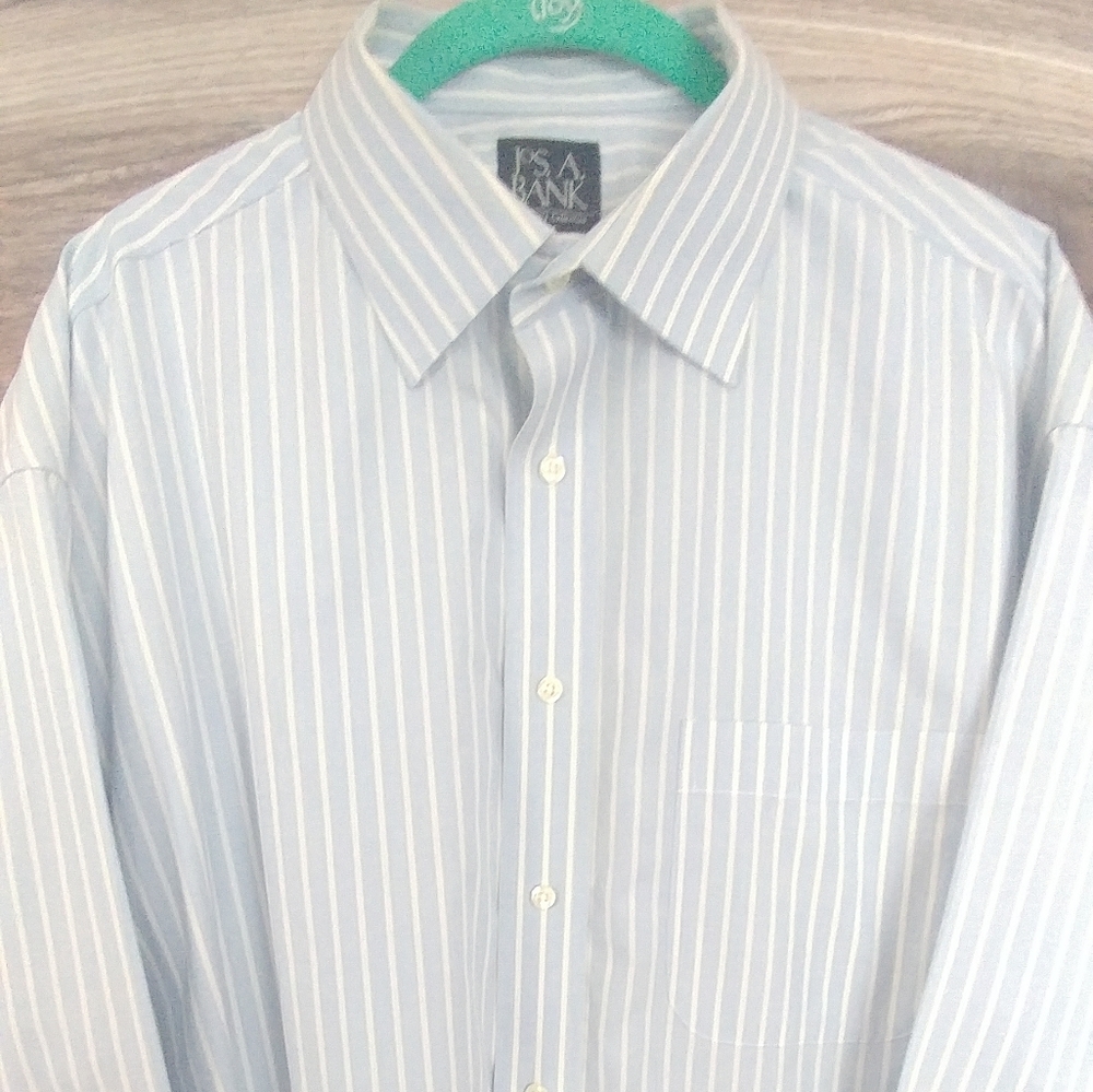 Jos A Bank 17x33 Men's Long Sleeve Casual Shirt
